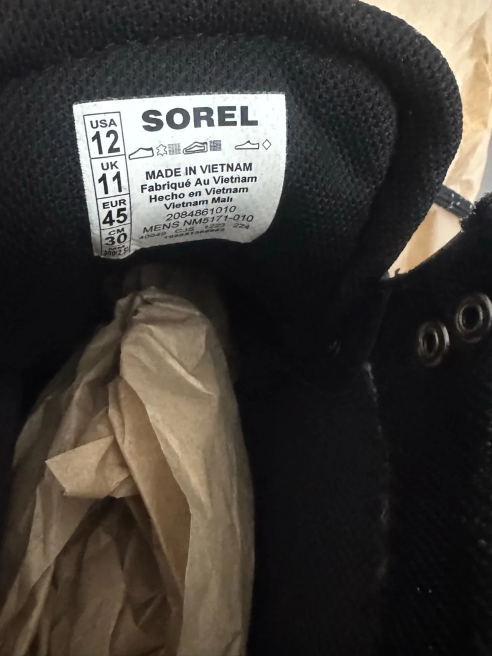 NEW SOREL Men's Scout 87 Pro Plus waterproof Round Toe boots Shoes size 12 black